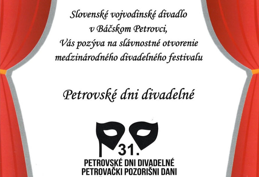 31. Petrovské dni divadelné